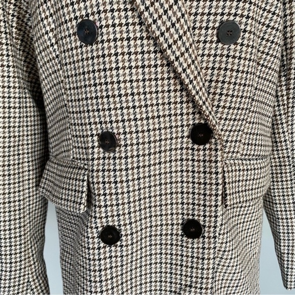 JOIE women’s houndstooth double breasted blazer jacket two pockets - Picture 8 of 17